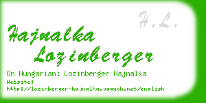 hajnalka lozinberger business card